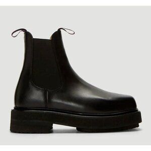 Eytys Black Leather Chelsea Combat Boots